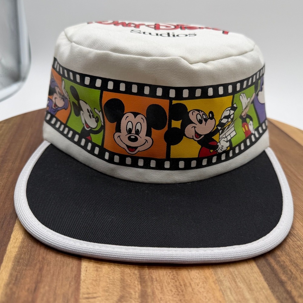 Vintage Walt Disney Studios Mickey Mouse Painter Hat Film Strip Cap 2512